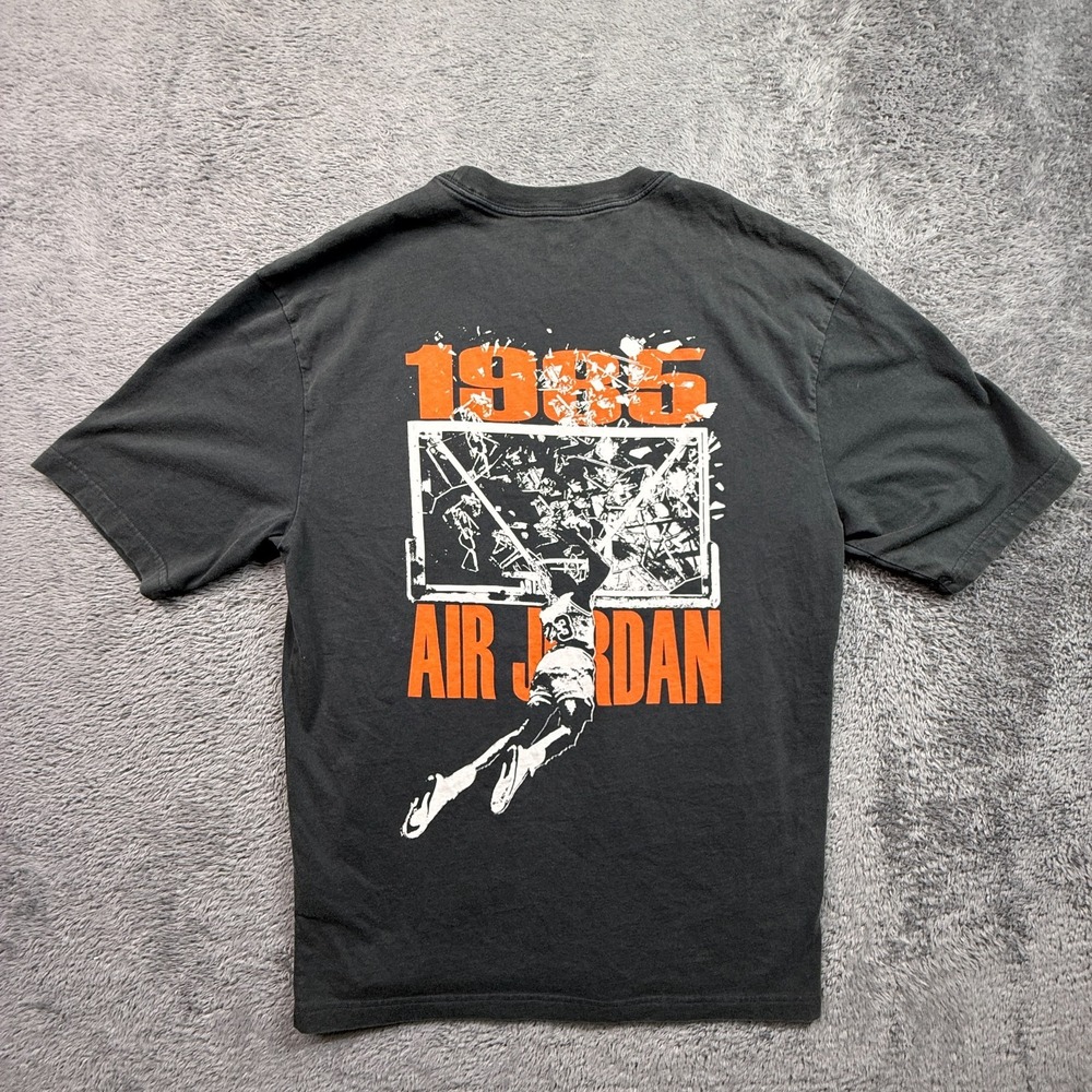 Air Jordan GOAT Shattered Backboard Dunk Graphic Tee Faded Gray Mens S